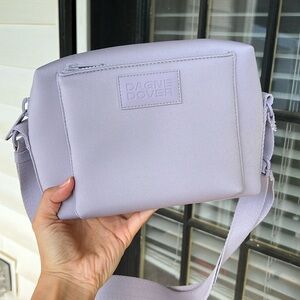 Dagne Dover Purple Crossbody Bag with Silver Hardware